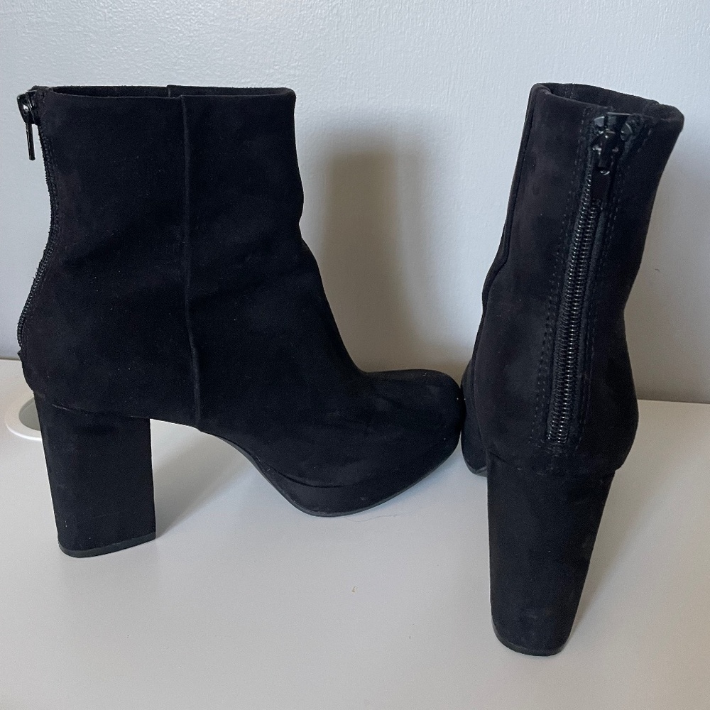 Christian Siriano Black Suede Boots
